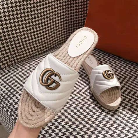 gucci sandals white